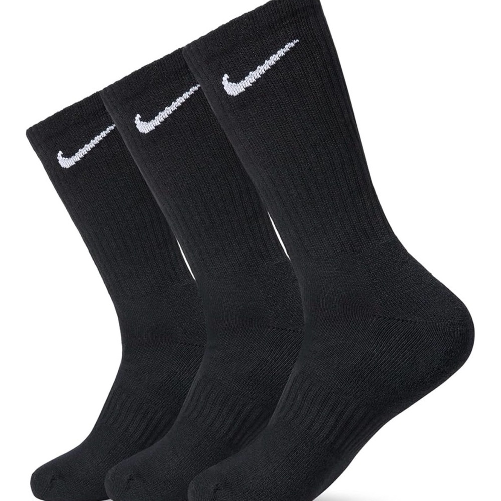 Nike Men's DRI FIT Black Athletic Crew Socks
